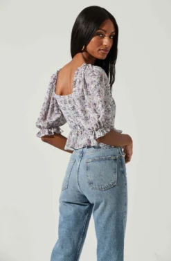 Half Sleeve Floral Back Cutout Top -Barbie Clothing Shop AT17198 BLUEPURPLEDITSY 0542 97bcc3e5 4bf9 4685 a73a 2548802caac8 scaled