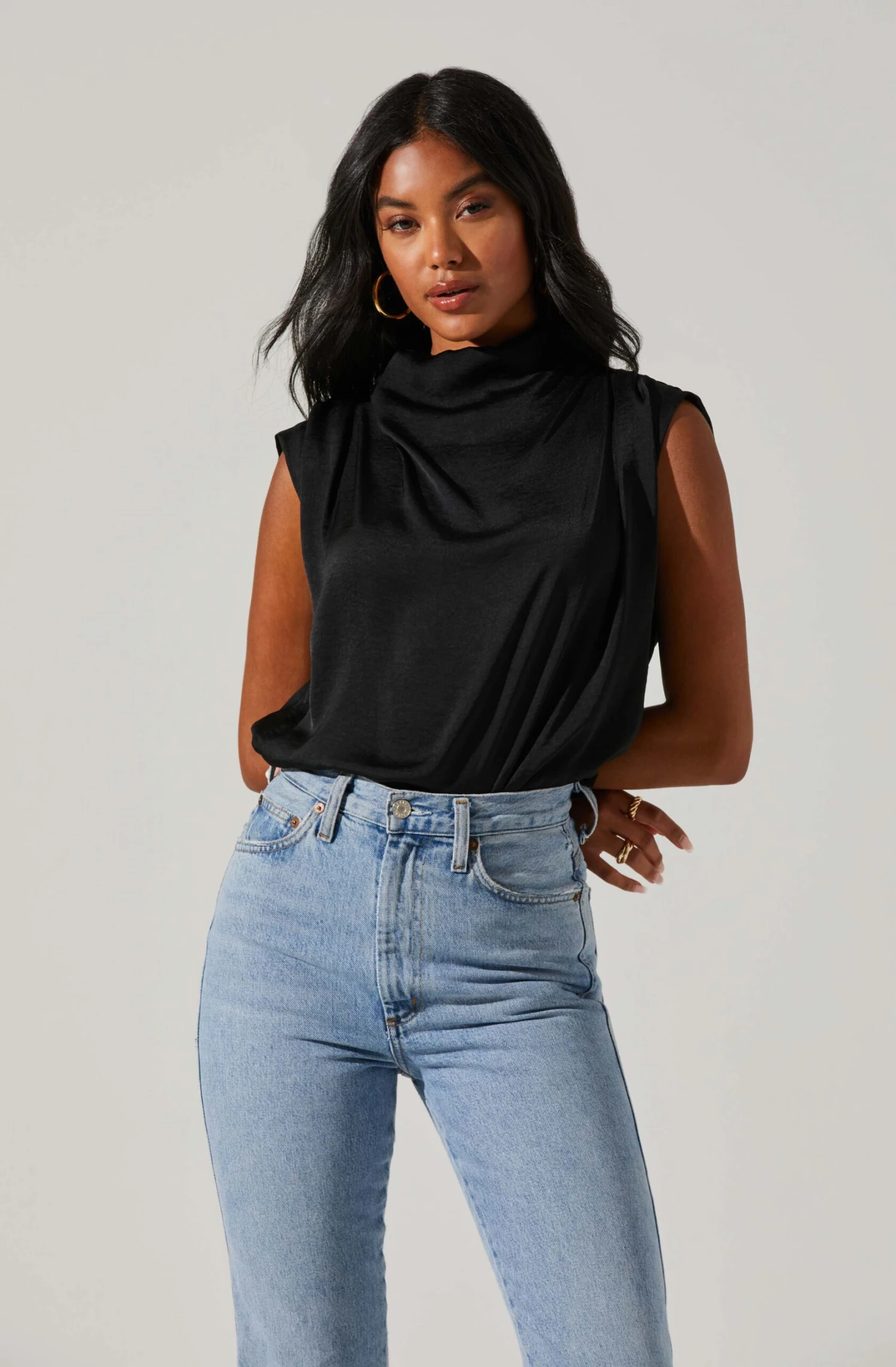 Cowl Neck Sleeveless Top 1 Cowl Neck Sleeveless Top
