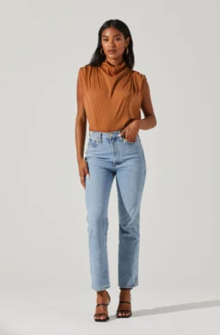 Cowl Neck Sleeveless Top 25 Cowl Neck Sleeveless Top -Barbie Clothing Shop AT17256 BROWN 2 scaled