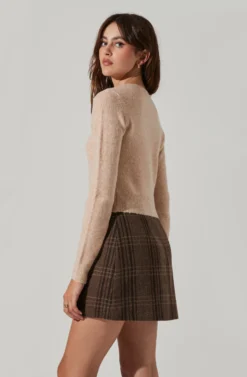 Pearl Button Cardigan -Barbie Clothing Shop AT17475 NATURAL 3 scaled