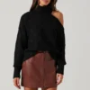 Mock Neck Cutout Sweater