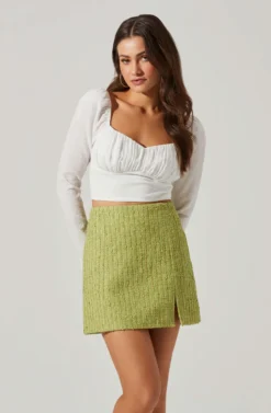 Long Sleeve Sweetheart Neck Crop Top -Barbie Clothing Shop AT17592 WHITE 3 scaled