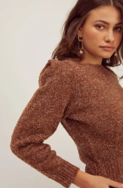 Caroline Sweater -Barbie Clothing Shop FallSweaters ACT16247 CARAMELMULTI 4 scaled