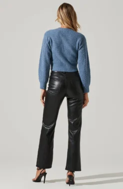 Ruched Sweater Top -Barbie Clothing Shop LT17317 FCI STEELBLUE 5 scaled