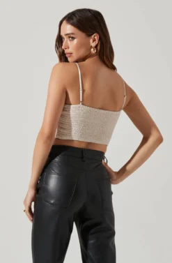 Sleeveless Cowl Neck Smocked Back Crop Top -Barbie Clothing Shop LT18070 FCI SHELL 4 scaled