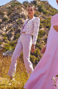 Brea Floral Quilted Cropped Puff Sleeve Jacket -Barbie Clothing Shop Shoot 1401 scaled