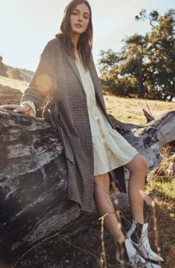 Roxanne Houndstooth Coat